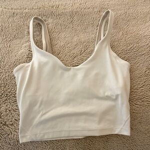 White Lululemon Tank Top Sports Bra